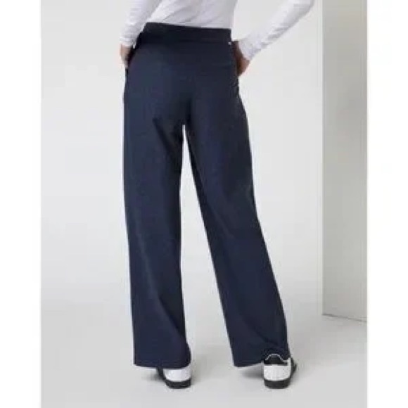 VUORI•Elevation Trouser High Rise Wide Leg Pleated•Midnight Heather•LIKE NEW•L - Picture 2 of 16